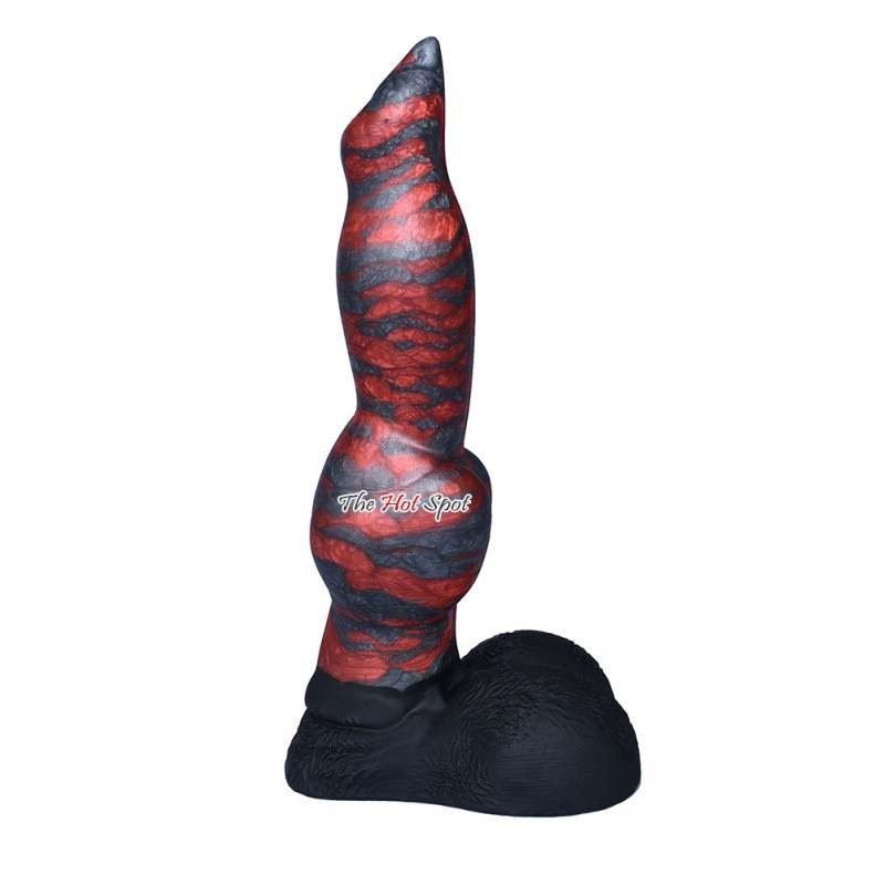 Sirius 8" Inch Dog gy Dildo - Red Marble